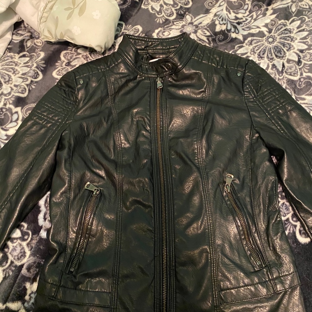 Black leather jacket!